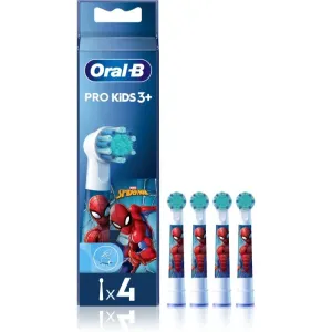 Oral B PRO Kids 3+ têtes de remplacement pour brosse à dents pour enfant Spiderman 4 pcs