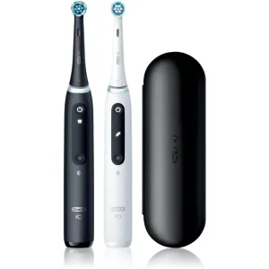 Oral B iO5 DUO brosse à dents électrique avec étui Black & White 2 pcs