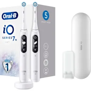 Oral B iO 7 DUO brosse à dents électrique + 2 têtes de rechange White Alabaster