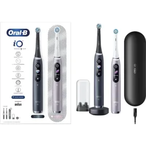 Oral B iO9 DUO brosse à dents électrique avec étui Black Onyx & Rose Quartz 2 pcs