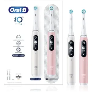 Oral B iO6 DUO brosse à dents électrique White & Pink Sand 2 pcs