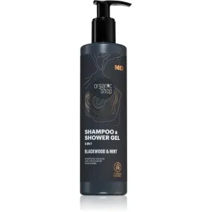 Organic Shop Men Blackwood & Mint shampoing et gel de douche 2 en 1 pour homme 280 ml