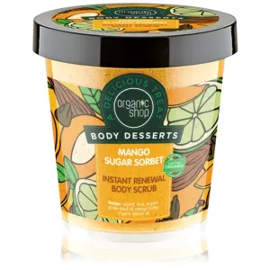 Organic Shop Body Desserts Mango Sugar Sorbet gommage rénovateur au sucre corps 450 ml