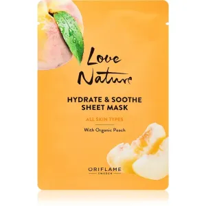 Oriflame Love Nature Peach masque hydratant en tissu 24 ml