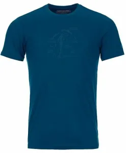 Ortovox 120 Tec Lafatscher Topo T-Shirt M Petrol Blue L