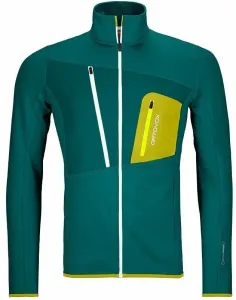 Ortovox Fleece Grid Jacket M Pacific Green 2XL Sweat à capuche outdoor