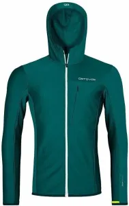 Ortovox Fleece Light Grid Hooded Jacket M Pacific Green L Sweat à capuche outdoor