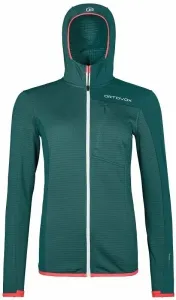 Ortovox Fleece Light Grid Hooded Jacket W Pacific Green M Sweat à capuche outdoor
