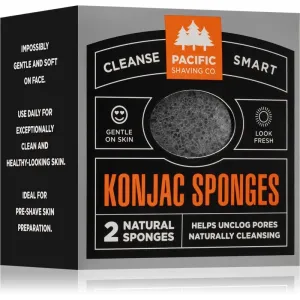 Pacific Shaving Konjac Sponges éponge douce exfoliante visage 2 pcs