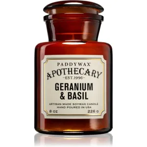 Paddywax Apothecary Geranium & Basil bougie parfumée 226 g #143731