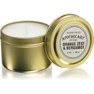 Paddywax Apothecary Orange Zest & Bergamot bougie parfumée en métal 56 g #147446