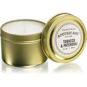 Paddywax Apothecary Tobacco & Patchouli bougie parfumée en métal 56 g #147098