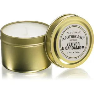 Paddywax Apothecary Vetiver & Cardamom bougie parfumée en métal 56 g #149315