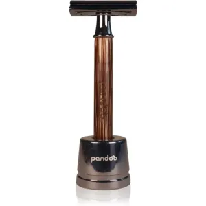 Pandoo Bamboo Safety Razor rasoir + tête de rechange 10 ks Slim Handle 1 pcs