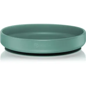 Petite&Mars Take&Match Silicone Plate assiette avec ventouse Misty Green 6 m+ 1 pcs