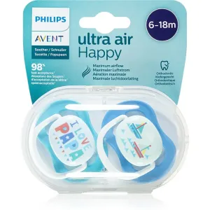 Philips Avent Soother Ultra Air Happy 6 - 18 m tétine Boy Boats 2 pcs