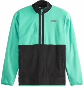 Picture Mathew 1/4 Fleece Black/Spectra Green L Pull-over