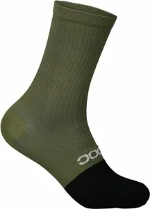 POC Flair Sock Mid Epidote Green/Uranium Black L Chaussettes de cyclisme