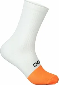 POC Flair Sock Mid Hydrogen White/Zink Orange L Chaussettes de cyclisme