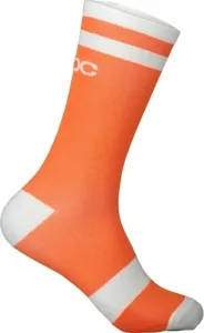 POC Lure MTB Long Sock Zink Orange/Hydrogen White L Chaussettes de cyclisme