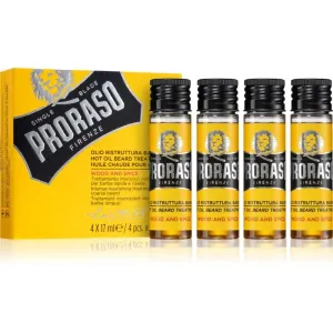 Proraso Wood and Spice Hot Set soin intense à l'huile pour barbe dure 4 x 17 ml #127124