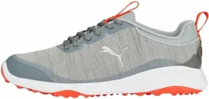 Puma Fusion Pro Cool Mid Mens Golf Shoes Silver/Red Blast 42