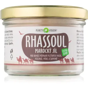 Purity Vision Rhassoul argile marocaine pour la préparation de masques visage, de gommages, de savons et de shampoings 200 g