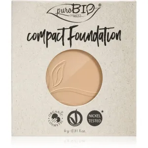 puroBIO Cosmetics Compact Foundation fond de teint compact poudré - recharge SPF 10 teinte 02 9 g