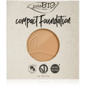 puroBIO Cosmetics Compact Foundation fond de teint compact poudré - recharge SPF 10 teinte 03 9 g