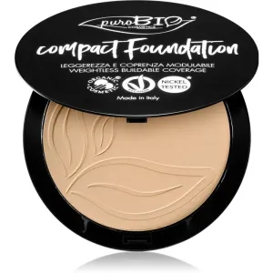 puroBIO Cosmetics Compact Foundation fond de teint compact poudré SPF 10 teinte 01 9 g