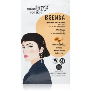 puroBIO Cosmetics Brenda Almond masque-crème hydratant 10 ml
