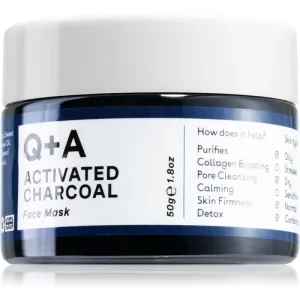 Q+A Activated Charcoal masque visage détoxifiant au charbon actif 50 g