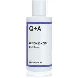 Q+A Glycolic Acid lotion tonique exfoliante douce avec AHA Acids 100 ml