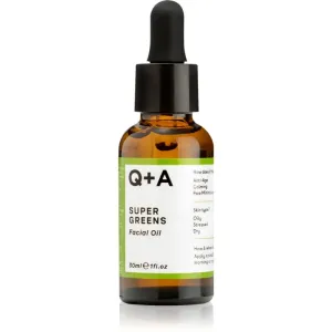 Q+A Super Greens huile nourrissante visage 30 ml