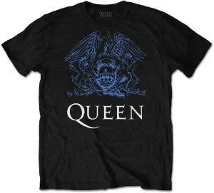 Queen T-shirt Blue Crest Black XL