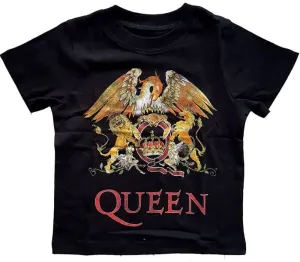 Queen T-shirt Classic Crest Unisex Black 2 Years