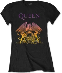 Queen T-shirt Gradient Crest Black L