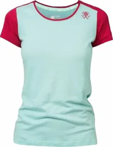 Rafiki Chulilla Lady T-Shirt Short Sleeve Eggshell Blue/Earth Red 38 T-shirt outdoor