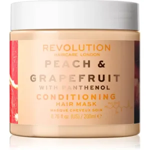 Revolution Haircare Hair Mask Peach & Grapefruit masque hydratant illuminateur pour cheveux 200 ml