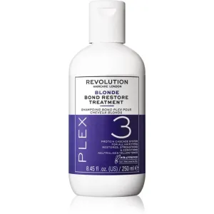 Revolution Haircare Plex Blonde No.3 Bond Restore Treatment cure capillaire intense pour cheveux secs et abîmés 250 ml