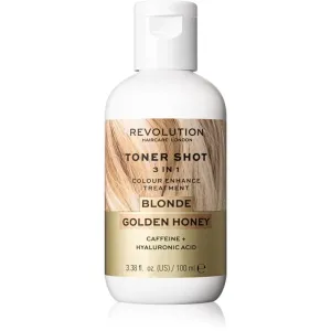 Revolution Haircare Toner Shot Blonde Golden Honey masque colorant nourrissant 3 en 1 teinte Blonde Golden Honey 100 ml