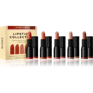Revolution PRO Lipstick Collection rouge à lèvres satiné coffret cadeau teinte Burnt Nudes 5x3,2 g
