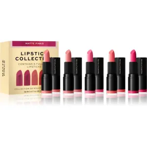 Revolution PRO Lipstick Collection rouge à lèvres satiné coffret cadeau teinte Matte Pinks 5x3,2 g