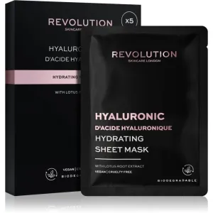 Revolution Skincare Hyaluronic Acid ensemble de masque en tissu pour une hydratation intense 5 pcs