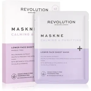 Revolution Skincare Maskcare Maskne Calming & Purifying masque régénérateur en profondeur pour peaux sensibles et irritées 2 pcs