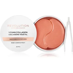 Revolution Skincare Rose Gold Vegan Collagen masque hydrogel contour des yeux avec effets apaisants 60 pcs