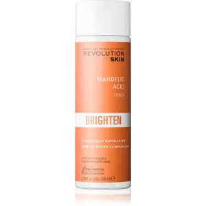 Revolution Skincare Brighten Mandelic Acid lotion tonique exfoliante douce pour lisser la peau et réduire les pores 200 ml