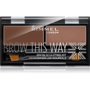 Rimmel Brow This Way palette sourcils teinte 002 Medium Brown 1,3 g