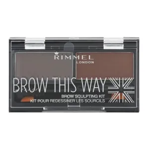 Rimmel Brow This Way palette sourcils teinte 003 Dark Brown 1,3 g #676466