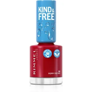 Rimmel Kind & Free vernis à ongles teinte 156 Poppy Pop Red 8 ml